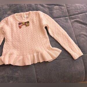 NWT - Girls Gymboree pony club sweater size 7 / color: off white